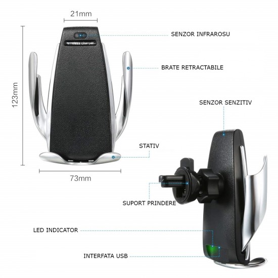 210.00 - Pachet Wireless: incarcator wireless auto + incarcator wireless de birou + casti wireless tip AirPods i12 - Incarcatoare Wireless
