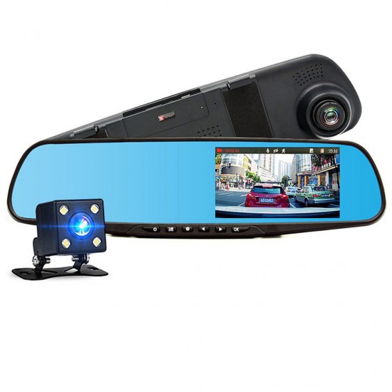 160.30 - Oglinda DVR, retrovizoare auto cu camera fata/spate, inregistrare Full HD - Camere Auto